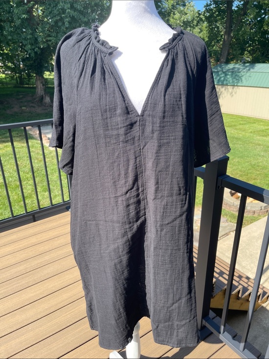 Old Navy Dresses & Skirts - Old Navy Women’s Black Cotton Gauze Lightweight Beach Resort Large Dress New!